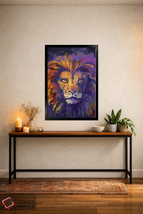 تابلو دکوراتیو شاه شیرها اثر لوییز گلبی - D5B