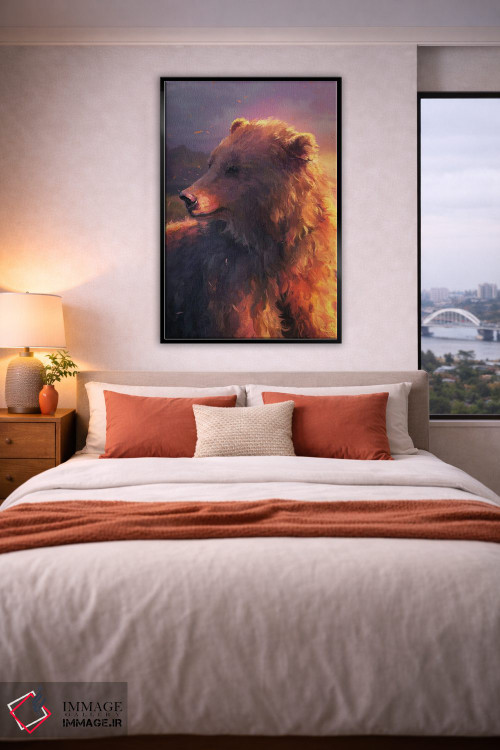 تابلو دکوراتیو خرس قهوه ای مارسیکا اثر لوییز گلبی - D5B