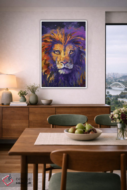 تابلو دکوراتیو شاه شیرها اثر لوییز گلبی - D6W