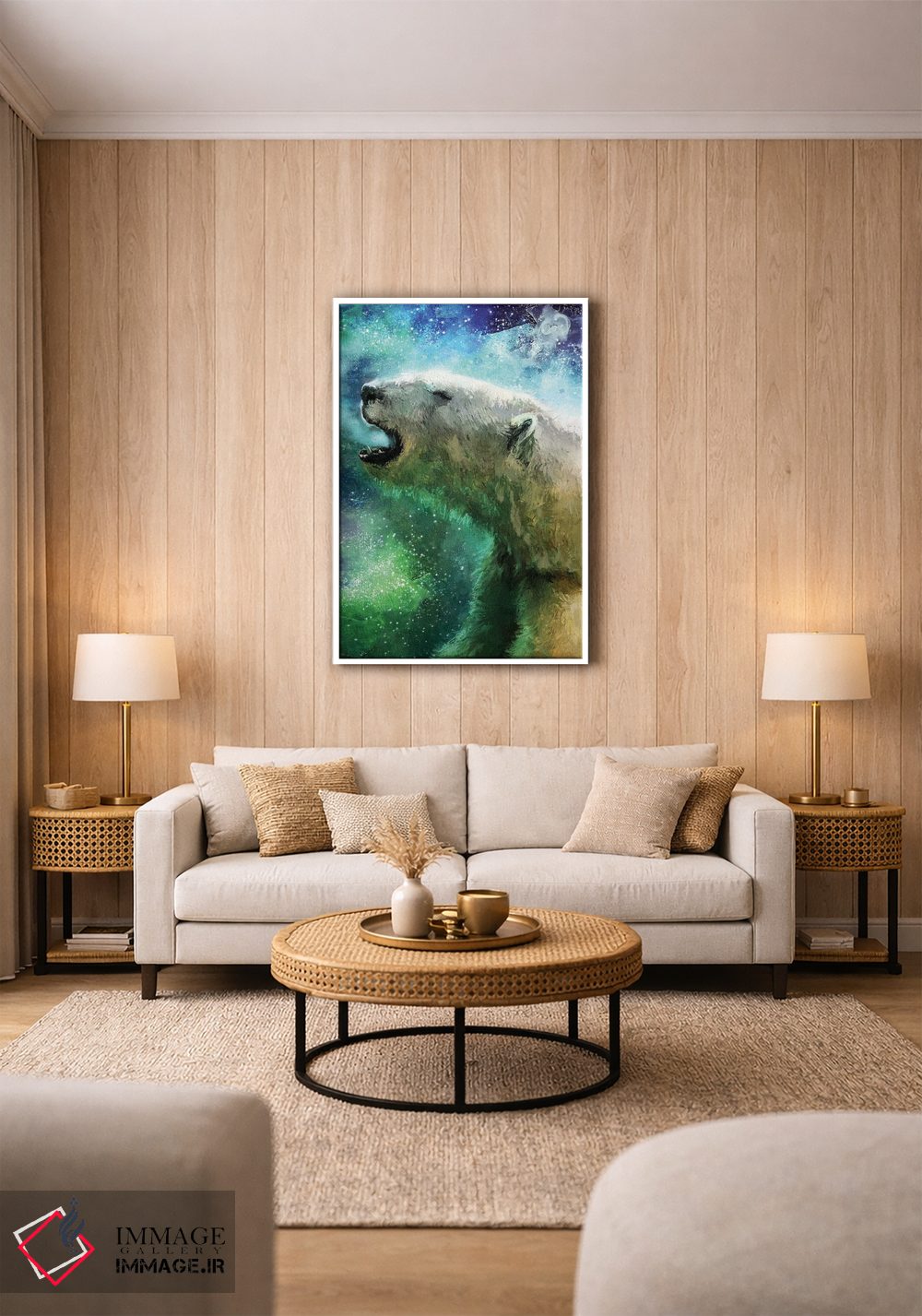 تابلو دکوراتیو شفق قطبی اثر لوییز گلبی - D1W