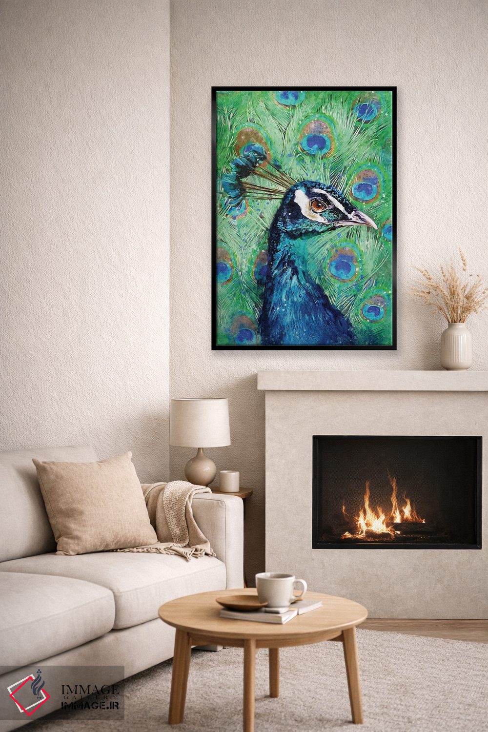 تابلو دکوراتیو طاووس اثر لوییز گلبی - D6B