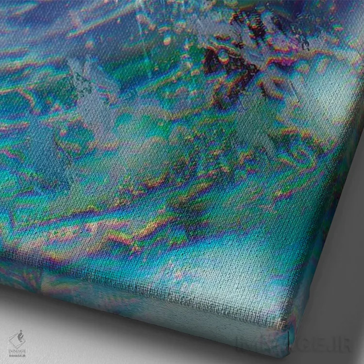 تابلو دکوراتیو شیر دریایی اثر لوییز گلبی - نمای نزدیک بافت بوم