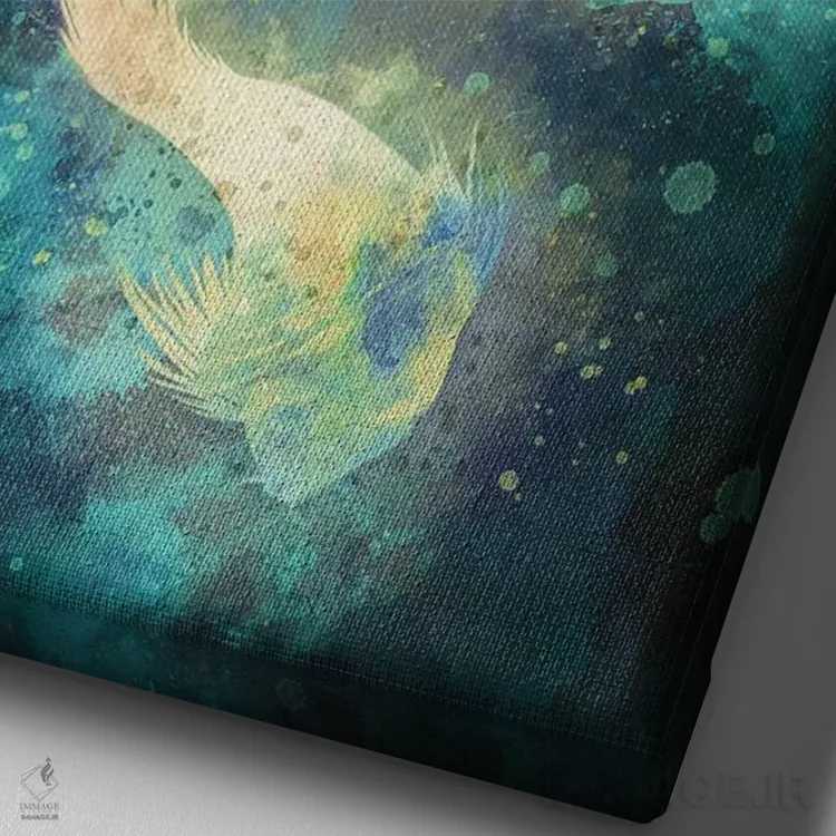 تابلو دکوراتیو ماهی اثر لوییز گلبی - نمای نزدیک بافت بوم