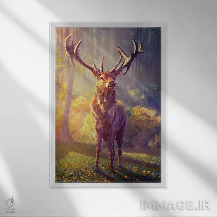 تابلو دکوراتیو شکوه سلطنتی اثر لوییز گلبی - نمای قابدار سفید