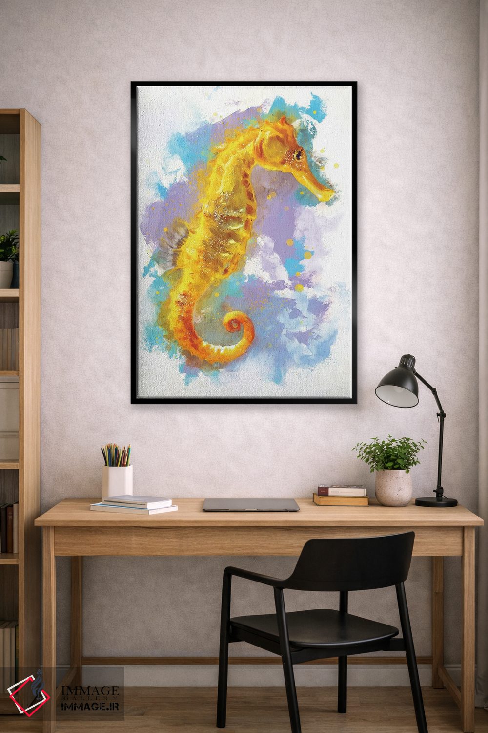 تابلو دکوراتیو اسب دریایی اثر لوییز گلبی - D2B