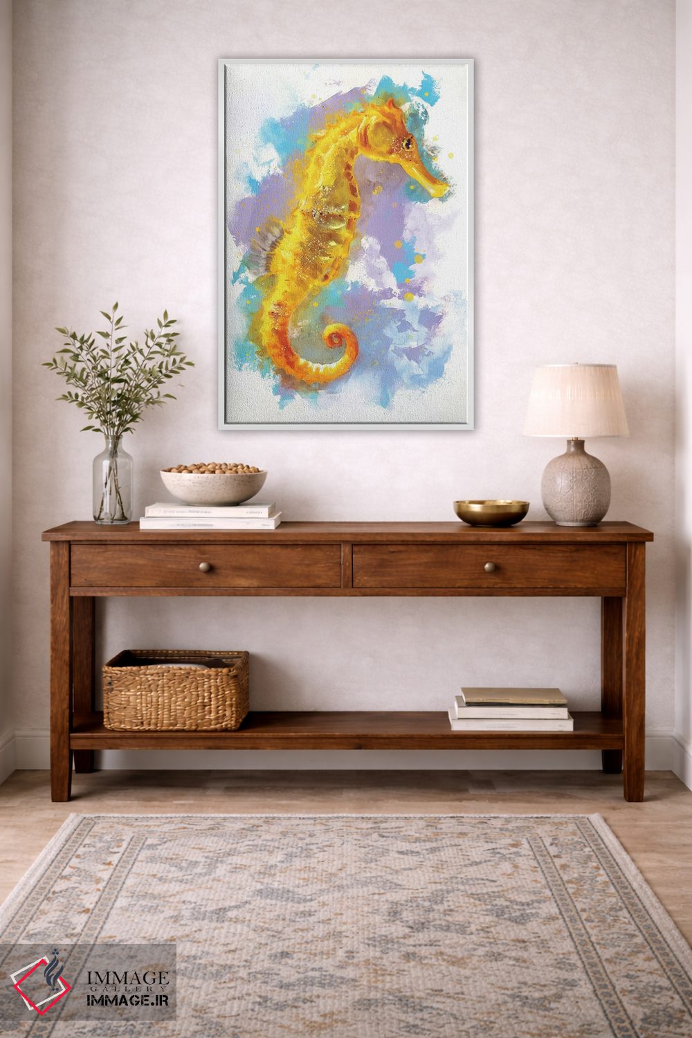 تابلو دکوراتیو اسب دریایی اثر لوییز گلبی - D4W