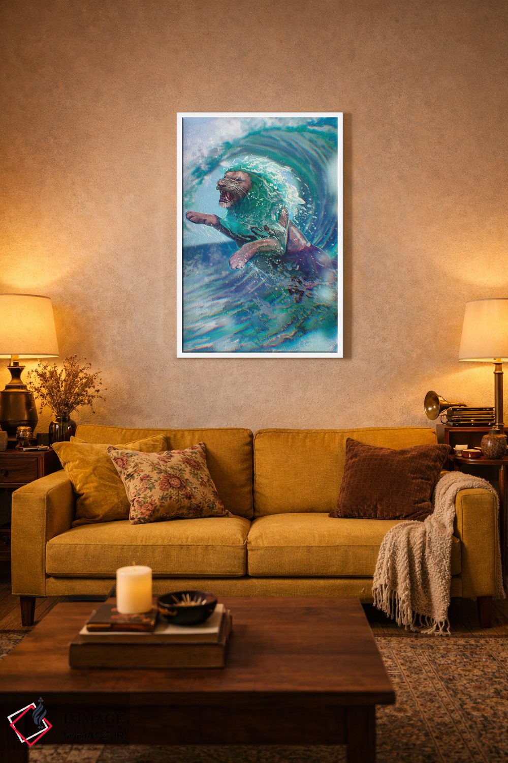 تابلو دکوراتیو شیر دریایی اثر لوییز گلبی - D2W