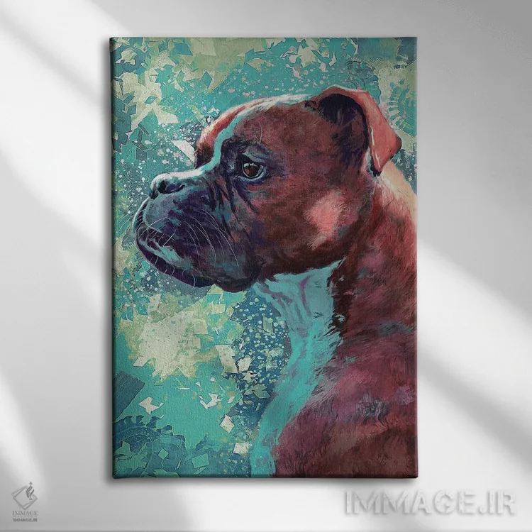 تابلو دکوراتیو باکسر اثر لوییز گلبی - نمای روبهرو روی دیوار