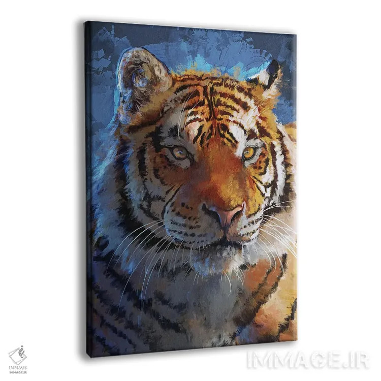 تابلو دکوراتیو ببر آبی اثر لوییز گلبی - نمای پرسپکتیو محصول