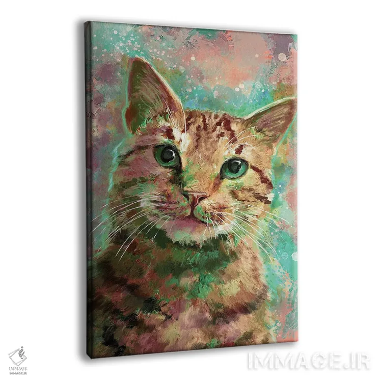 تابلو دکوراتیو گربه خط دار اثر لوییز گلبی - نمای پرسپکتیو محصول