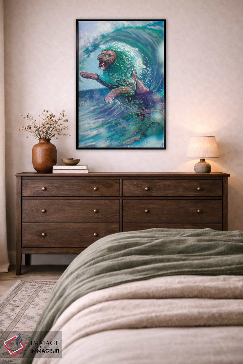 تابلو دکوراتیو شیر دریایی اثر لوییز گلبی - D6B