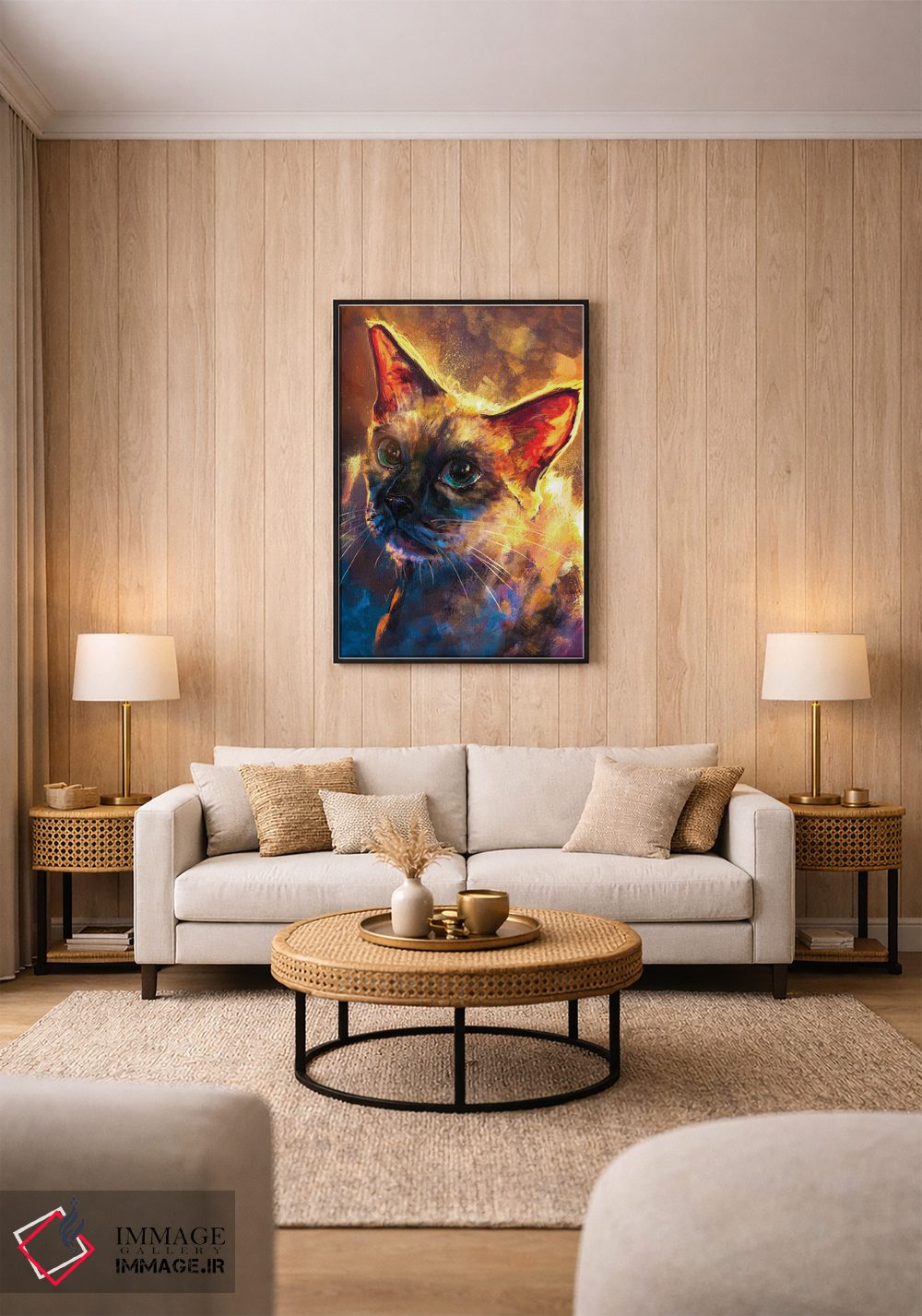 تابلو دکوراتیو سیامی اثر لوییز گلبی - D2B