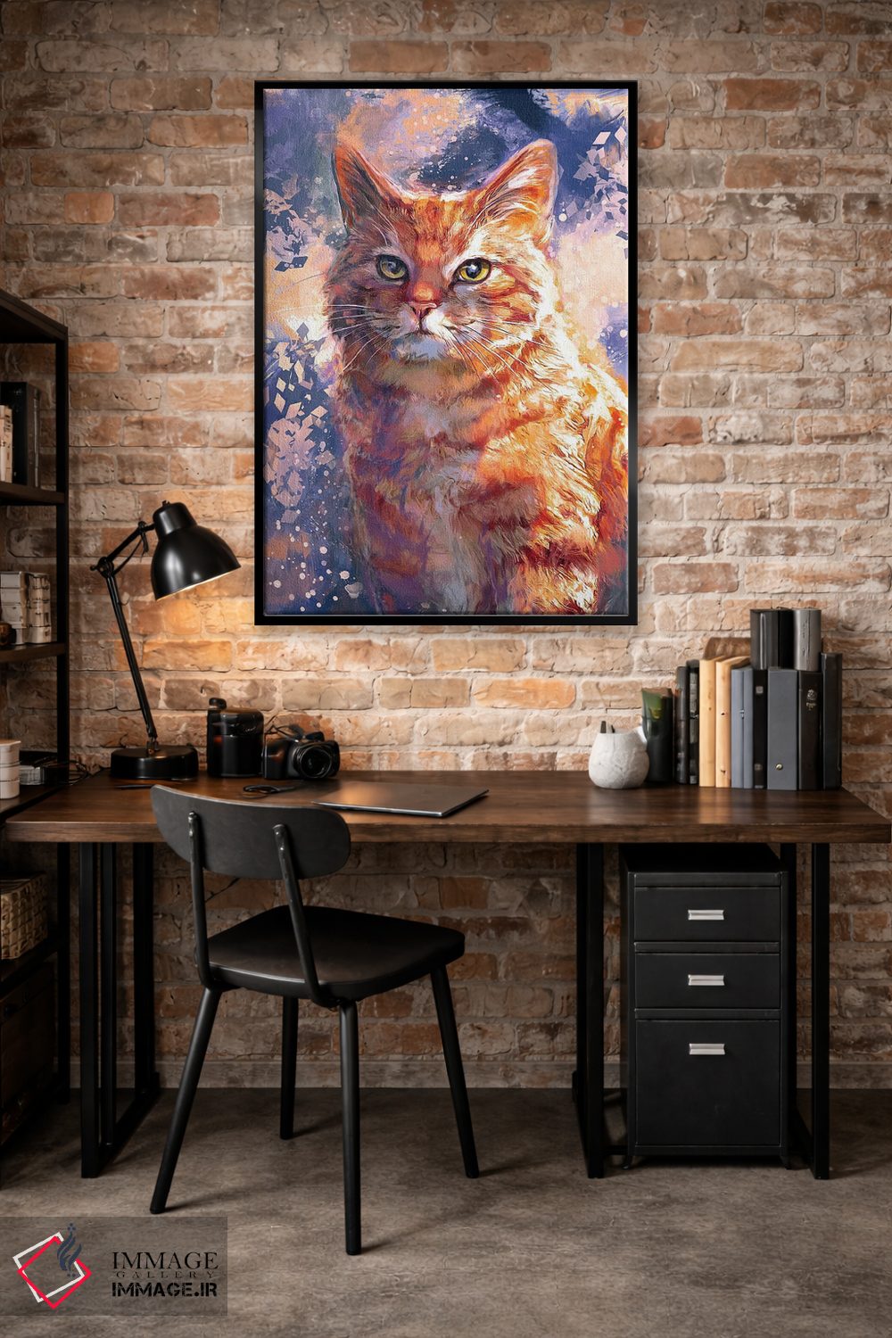 تابلو دکوراتیو گربه نارنجی اثر لوییز گلبی - D4B