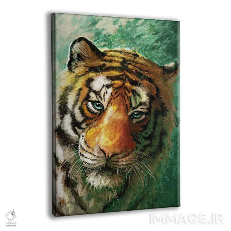 تابلو دکوراتیو ببر یشم اثر لوییز گلبی - نمای پرسپکتیو محصول