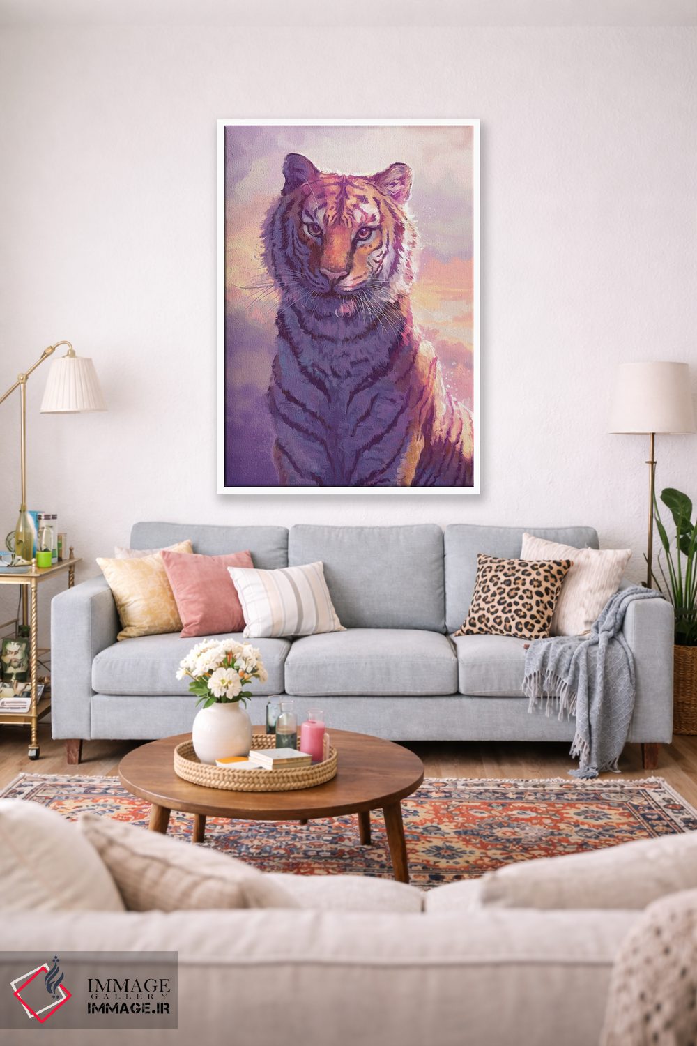 تابلو دکوراتیو ببر ابری اثر لوییز گلبی - D1W