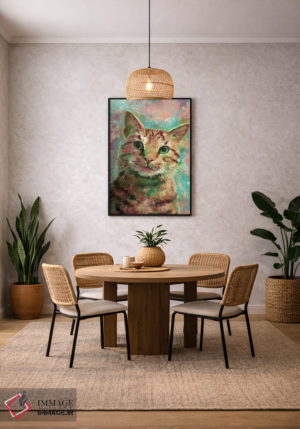 تابلو دکوراتیو گربه خط دار اثر لوییز گلبی - D4B