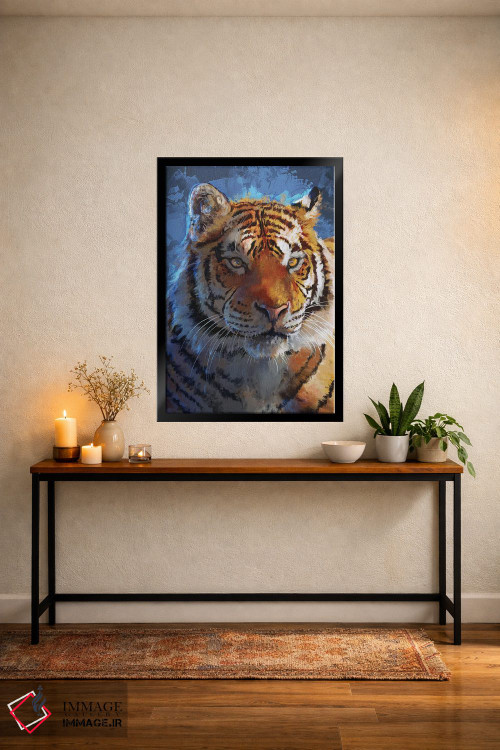 تابلو دکوراتیو ببر آبی اثر لوییز گلبی - D5B