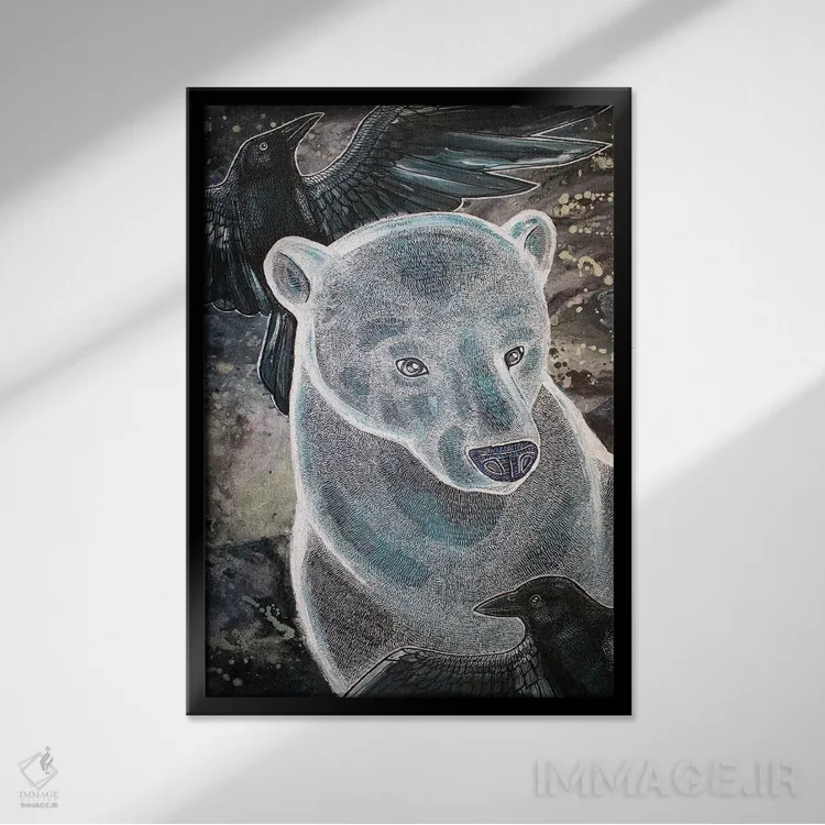 تابلو دکوراتیو وداع اثر لینت شلی - نمای قابدار مشکی