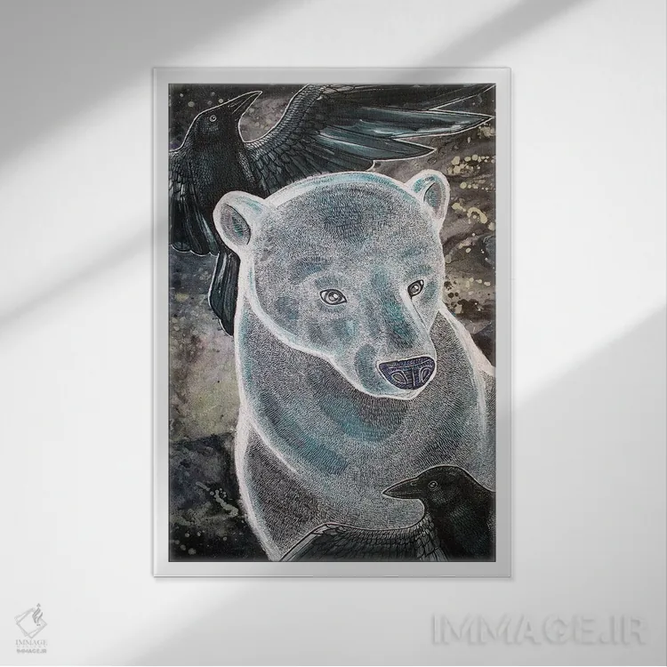 تابلو دکوراتیو وداع اثر لینت شلی - نمای قابدار سفید