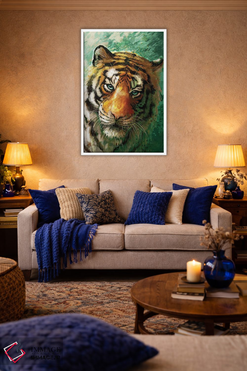 تابلو دکوراتیو ببر یشم اثر لوییز گلبی - D2W