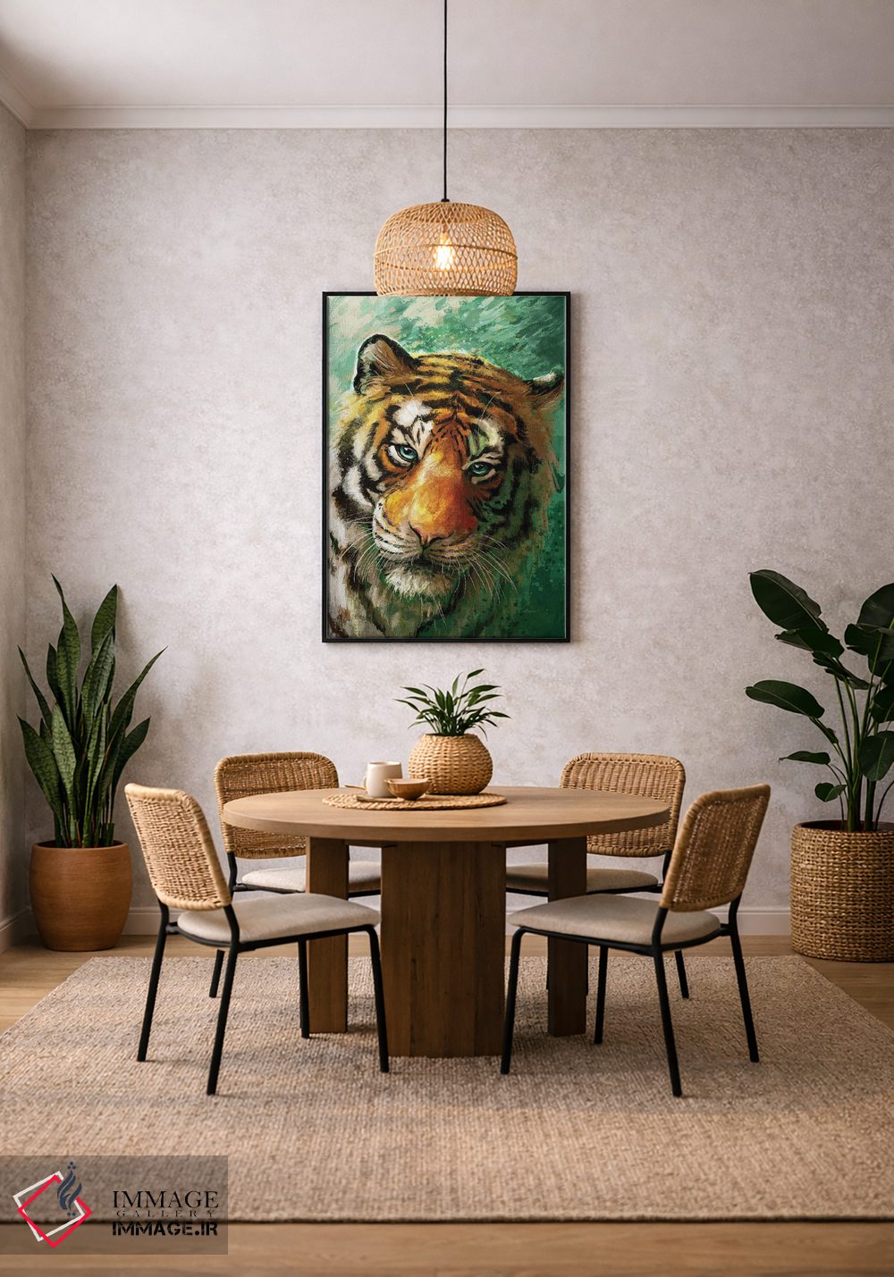 تابلو دکوراتیو ببر یشم اثر لوییز گلبی - D5B