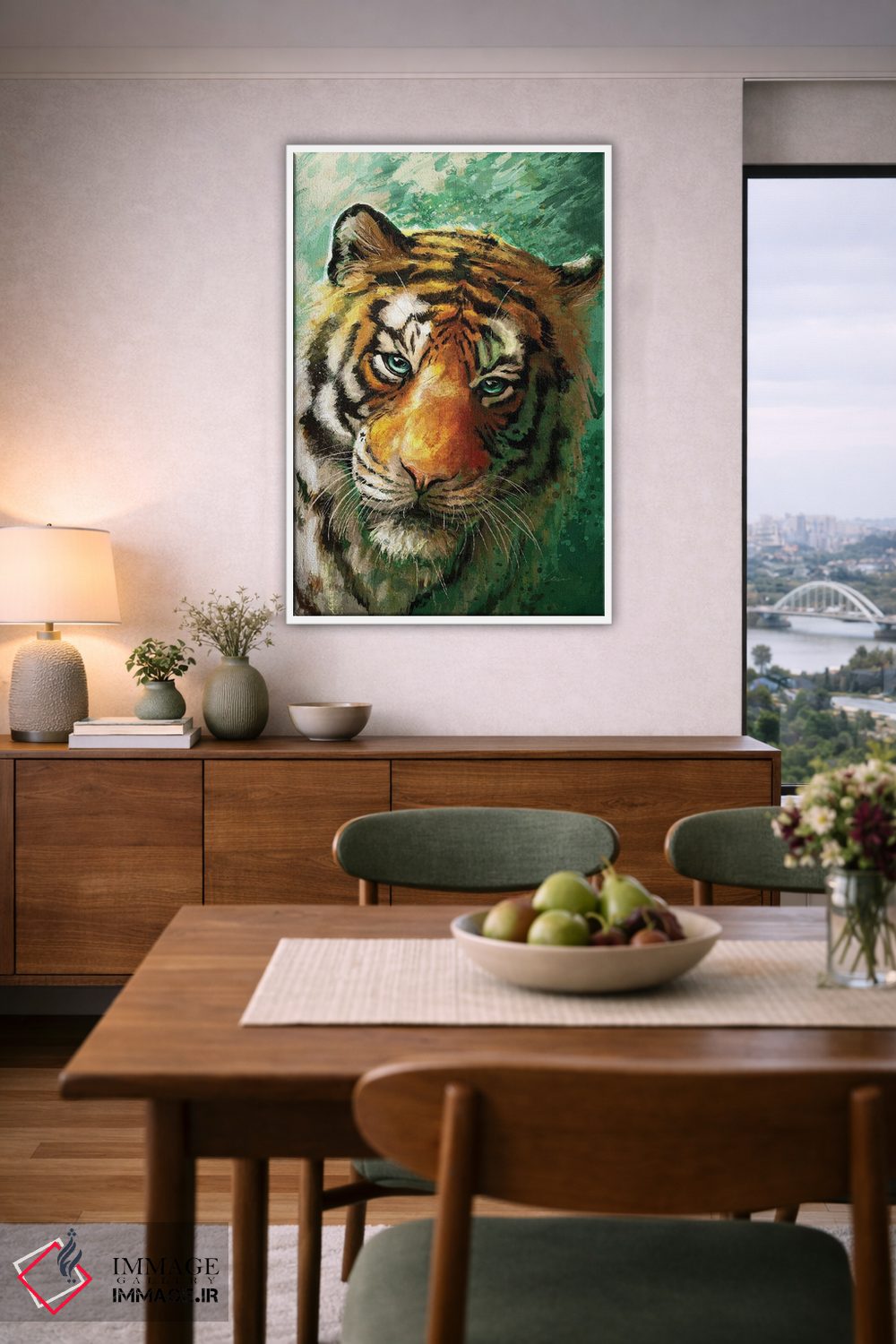 تابلو دکوراتیو ببر یشم اثر لوییز گلبی - D6W