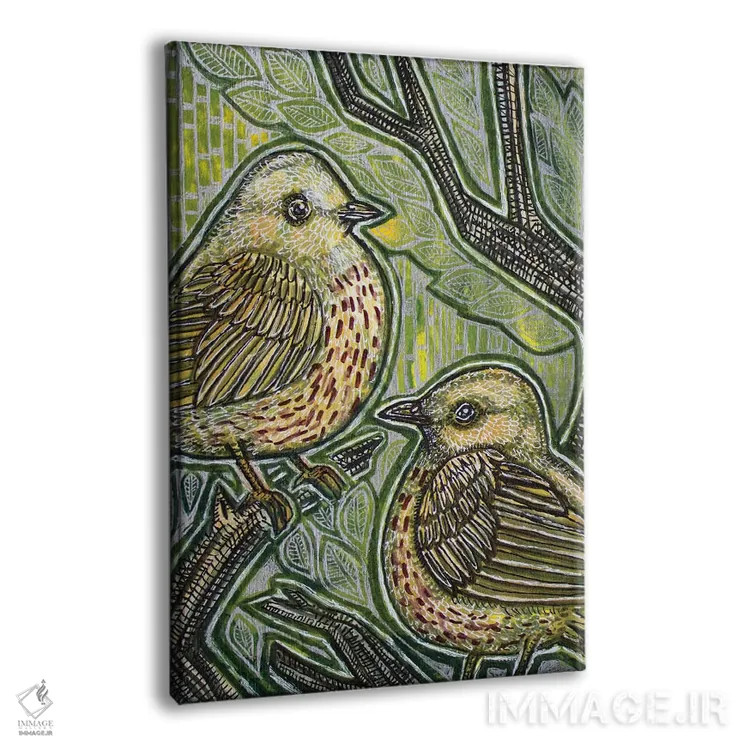 تابلو دکوراتیو دوئت اثر لینت شلی - نمای پرسپکتیو محصول