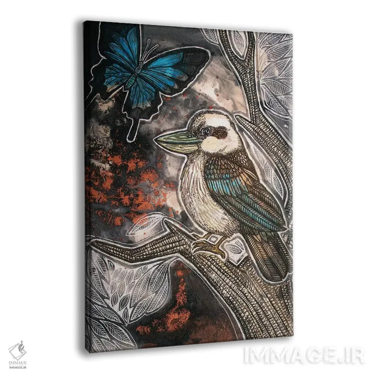 تابلو دکوراتیو گریه کن، کوکابورا اثر لینت شلی - نمای پرسپکتیو محصول