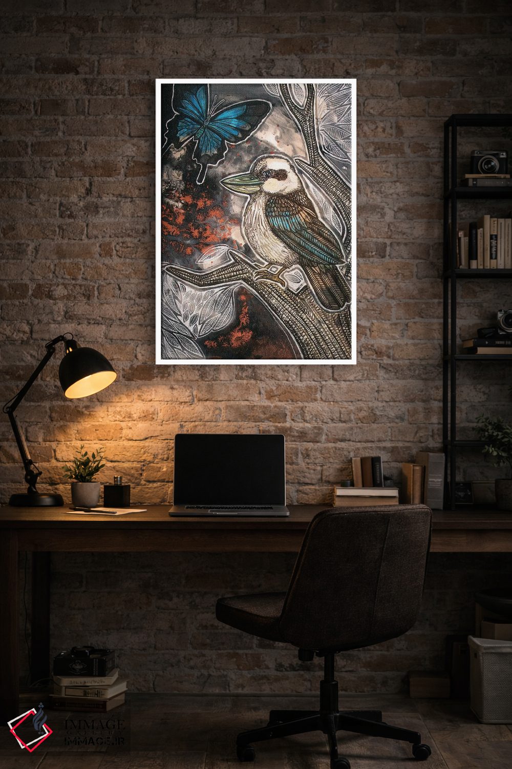 تابلو دکوراتیو گریه کن، کوکابورا اثر لینت شلی - D3W