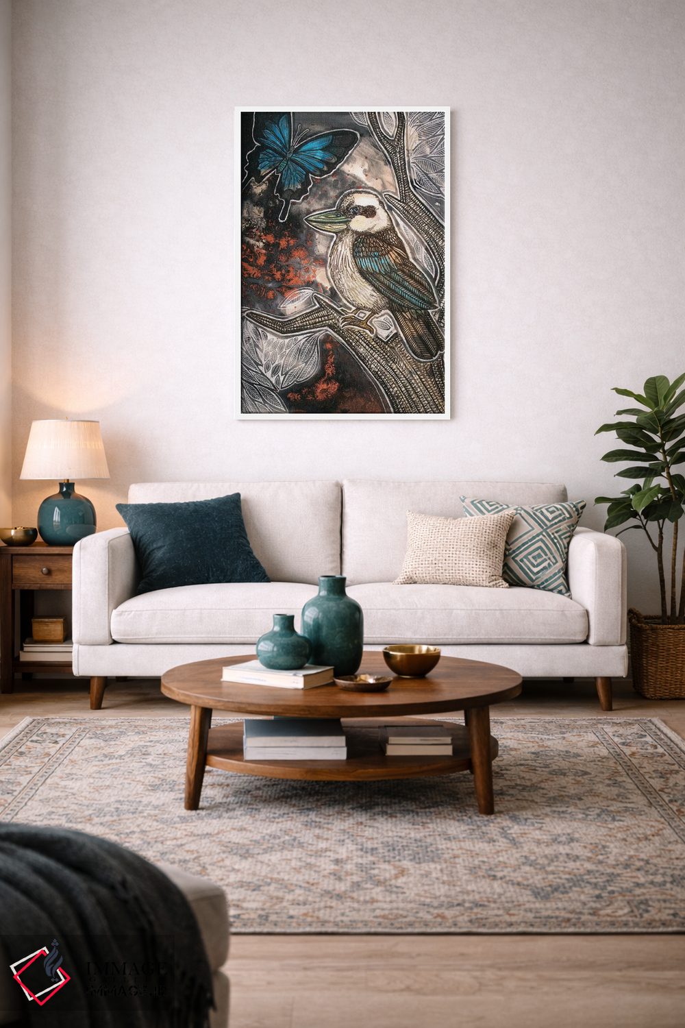 تابلو دکوراتیو گریه کن، کوکابورا اثر لینت شلی - D2W