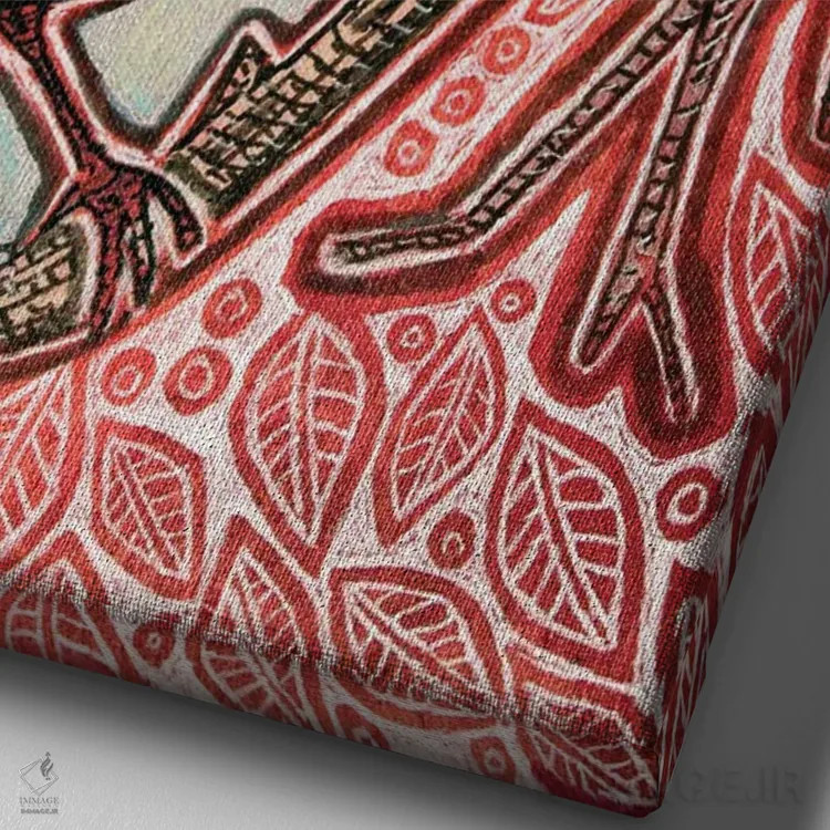 تابلو دکوراتیو کارباورال شمالی اثر لینت شلی - نمای نزدیک بافت بوم