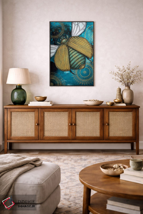 تابلو دکوراتیو اسکاراب طلایی اثر لینت شلی - D5B