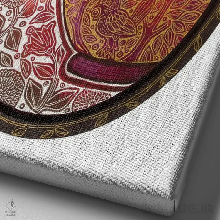 تابلو دکوراتیو چیدن گیلاس اثر لینت شلی - نمای نزدیک بافت بوم