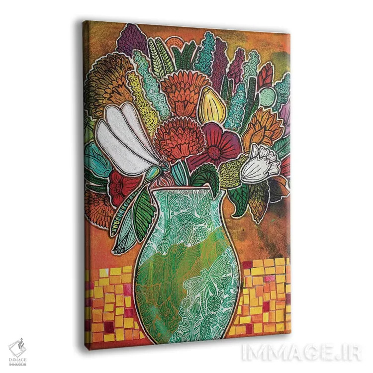 تابلو دکوراتیو سنجدک شکوفا اثر لینت شلی - نمای پرسپکتیو محصول