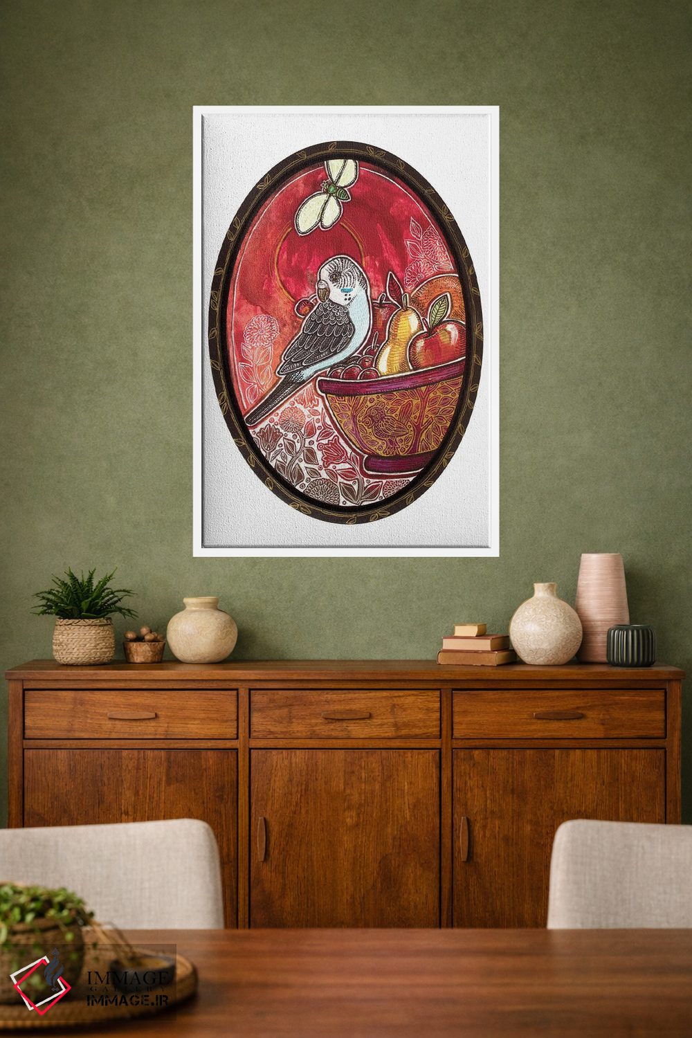 تابلو دکوراتیو چیدن گیلاس اثر لینت شلی - D1W