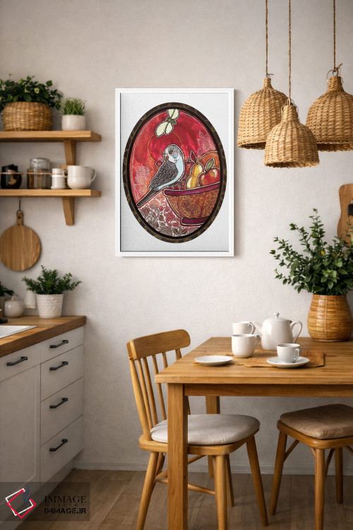 تابلو دکوراتیو چیدن گیلاس اثر لینت شلی - D3W