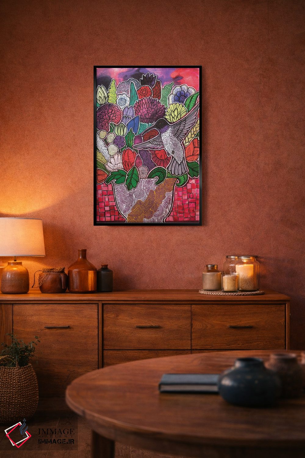 تابلو دکوراتیو شادی مرغ مگس خوار اثر لینت شلی - D5B