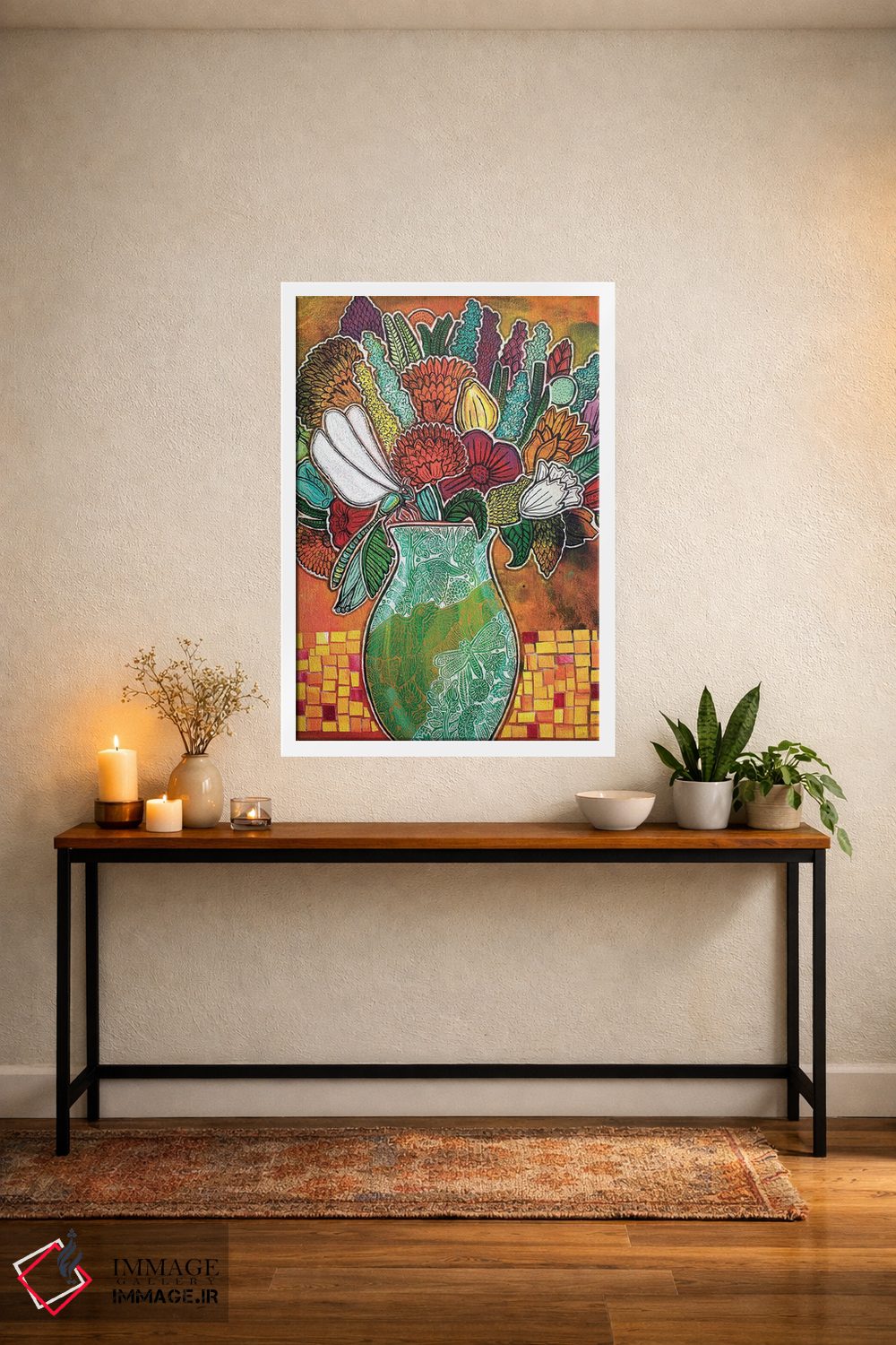 تابلو دکوراتیو سنجدک شکوفا اثر لینت شلی - D3W