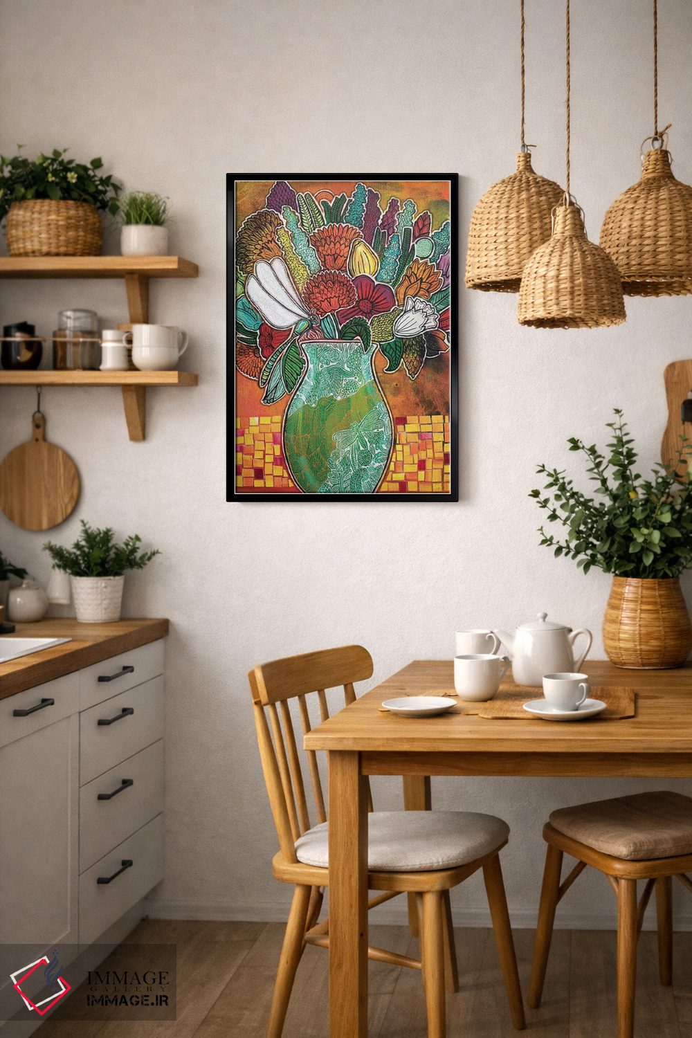 تابلو دکوراتیو سنجدک شکوفا اثر لینت شلی - D5B