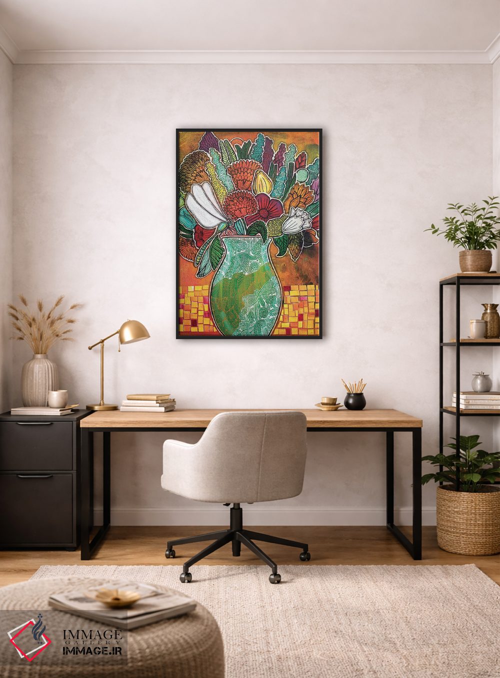 تابلو دکوراتیو سنجدک شکوفا اثر لینت شلی - D4B