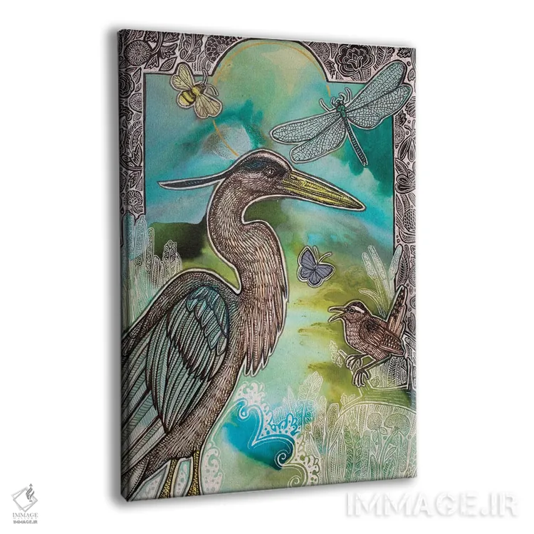 تابلو دکوراتیو در دل سبزه زار وحشی ۱ اثر لینت شلی - نمای پرسپکتیو محصول