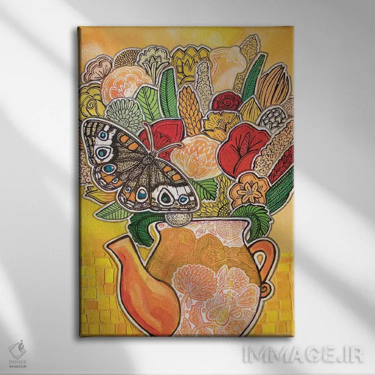 تابلو دکوراتیو چای شیرین اثر لینت شلی - نمای روبهرو روی دیوار