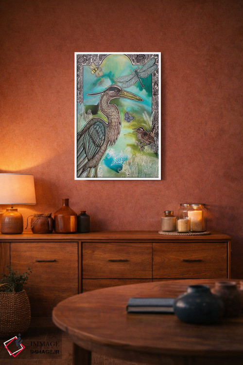 تابلو دکوراتیو در دل سبزه زار وحشی ۱ اثر لینت شلی - D4W