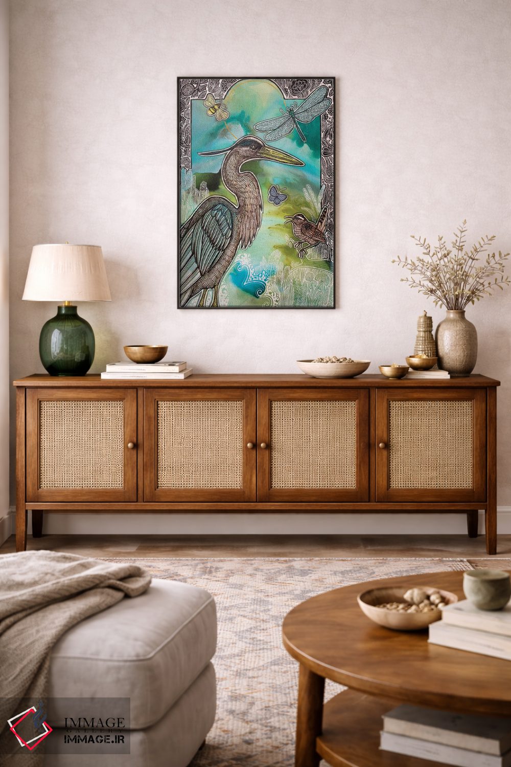 تابلو دکوراتیو در دل سبزه زار وحشی ۱ اثر لینت شلی - D5B