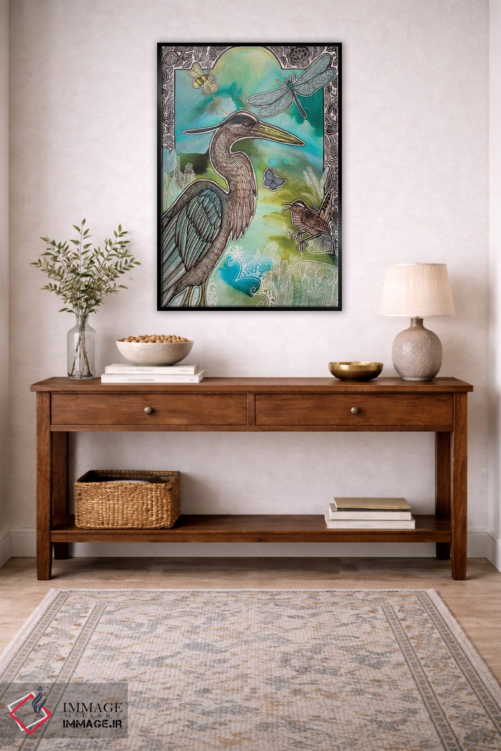 تابلو دکوراتیو در دل سبزه زار وحشی ۱ اثر لینت شلی - D6B