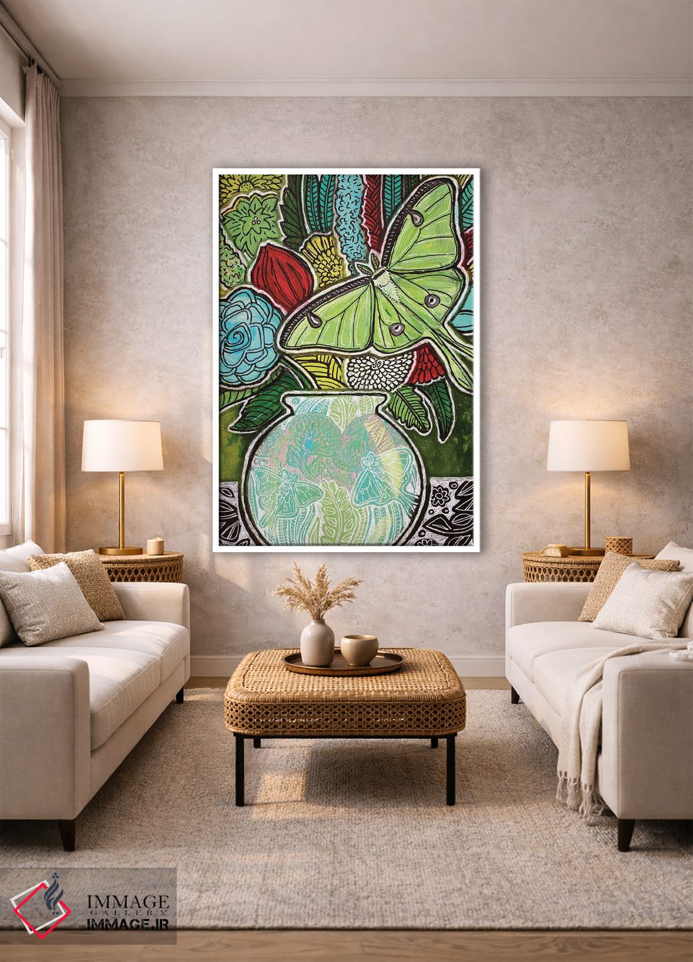 تابلو دکوراتیو شکوفه های لونا اثر لینت شلی - D1W