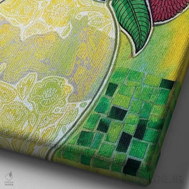 تابلو دکوراتیو برکت تابستانی اثر لینت شلی - نمای نزدیک بافت بوم