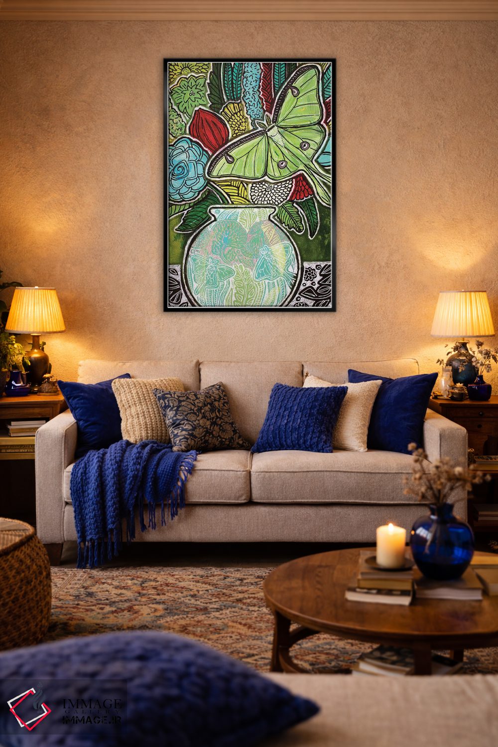 تابلو دکوراتیو شکوفه های لونا اثر لینت شلی - D4B