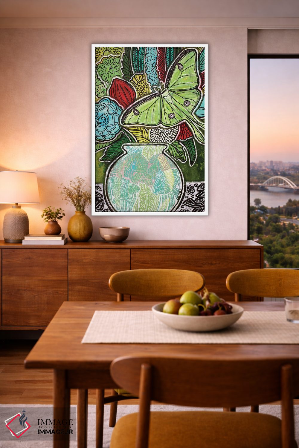 تابلو دکوراتیو شکوفه های لونا اثر لینت شلی - D6W