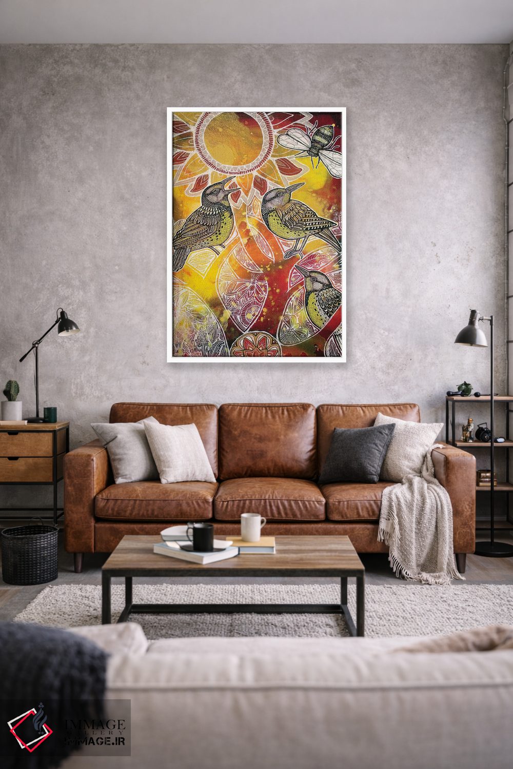 تابلو دکوراتیو تابستان پرنده چکاوک دشتی اثر لینت شلی - D1W